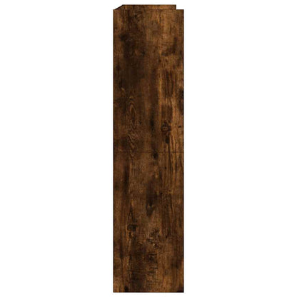Schoenenrek 80x25x100 cm bewerkt hout gerookt eikenkleurig