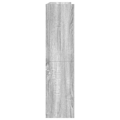 Schoenenrek 80x25x100 cm bewerkt hout grijs sonoma eikenkleurig