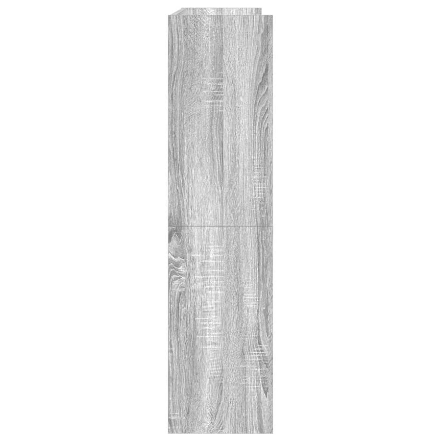 Schoenenrek 80x25x100 cm bewerkt hout grijs sonoma eikenkleurig
