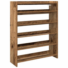 Schoenenrek 80x25x100 cm bewerkt hout oud houtkleurig