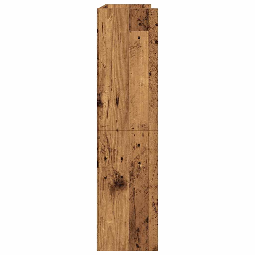 Schoenenrek 80x25x100 cm bewerkt hout oud houtkleurig