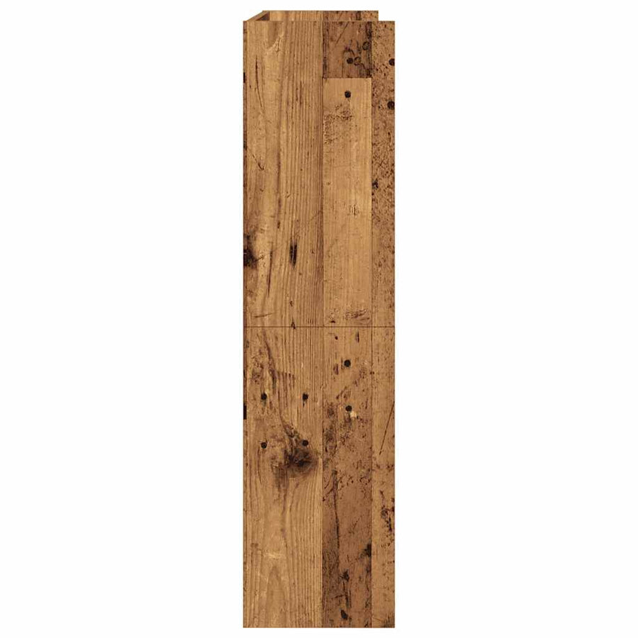 Schoenenrek 80x25x100 cm bewerkt hout oud houtkleurig