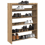 Schoenenrek 80x25x100 cm bewerkt hout eikenkleur