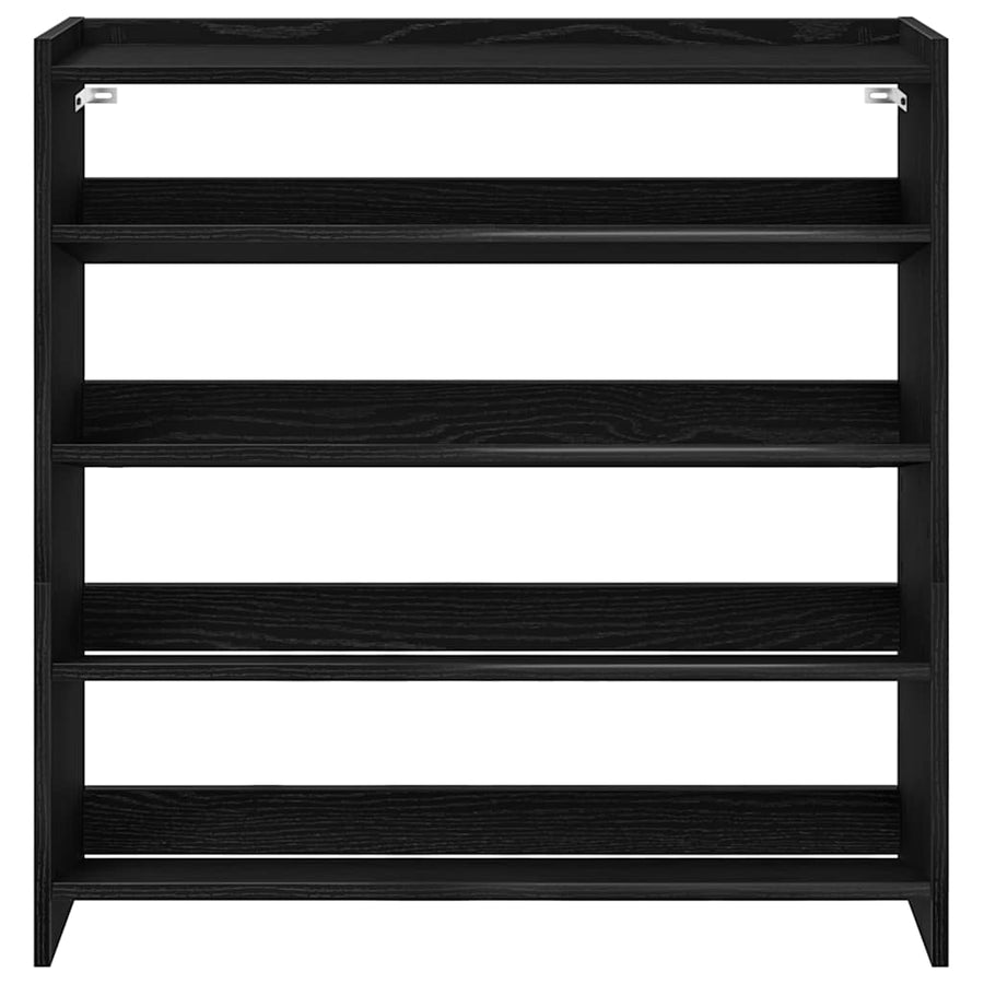 Schoenenrek 80x25x81 cm bewerkt hout zwart