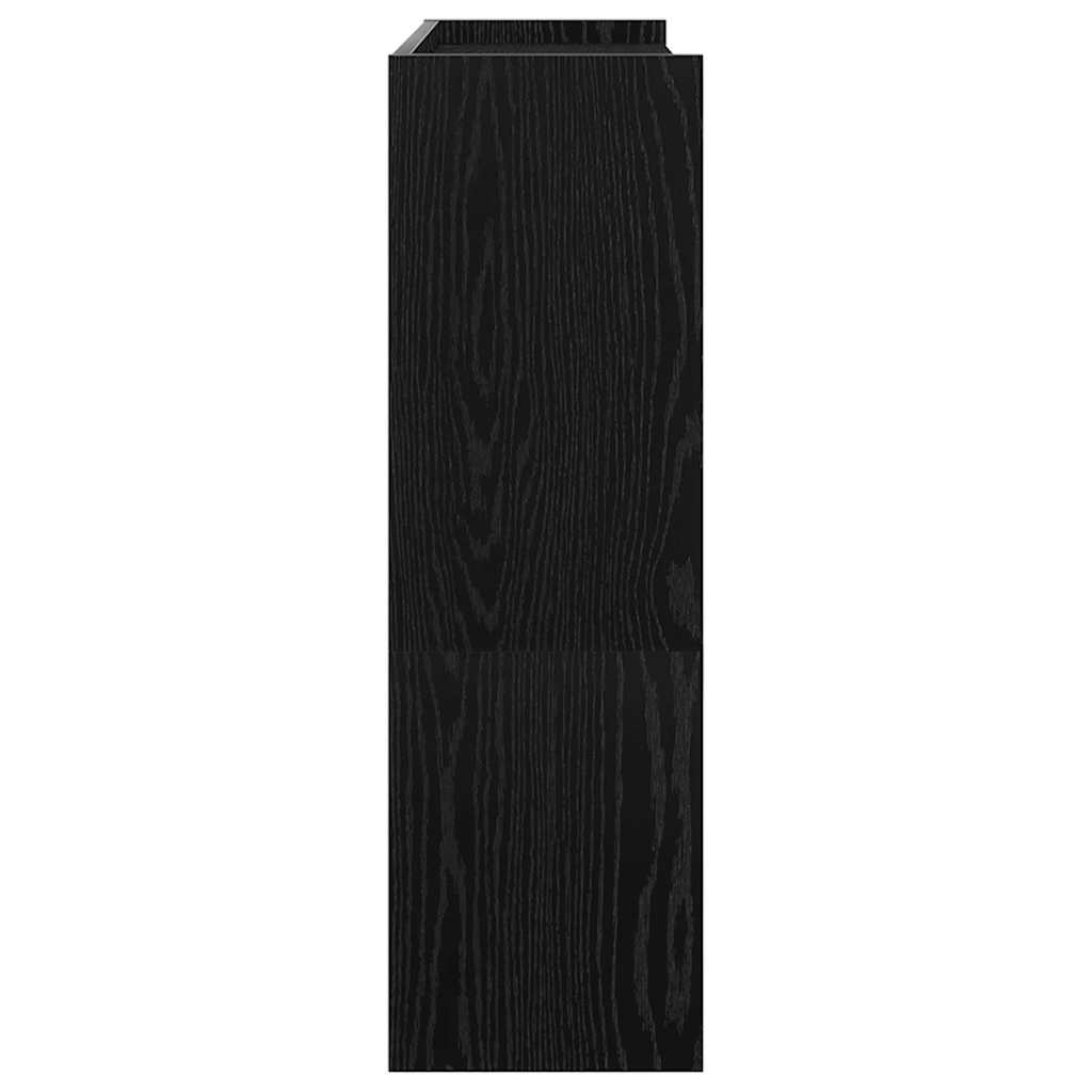 Schoenenrek 80x25x81 cm bewerkt hout zwart