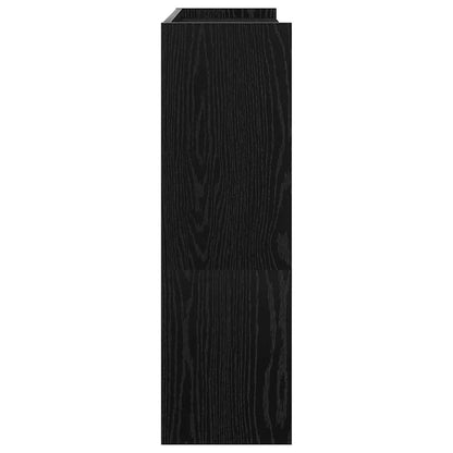 Schoenenrek 80x25x81 cm bewerkt hout zwart