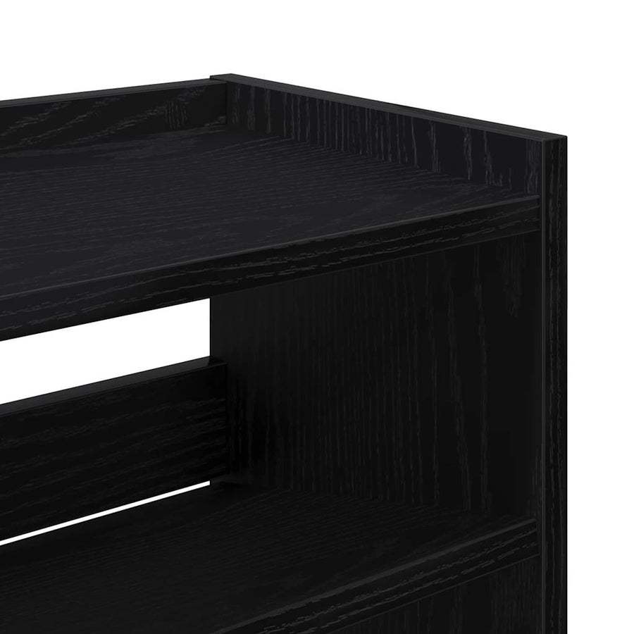 Schoenenrek 80x25x81 cm bewerkt hout zwart