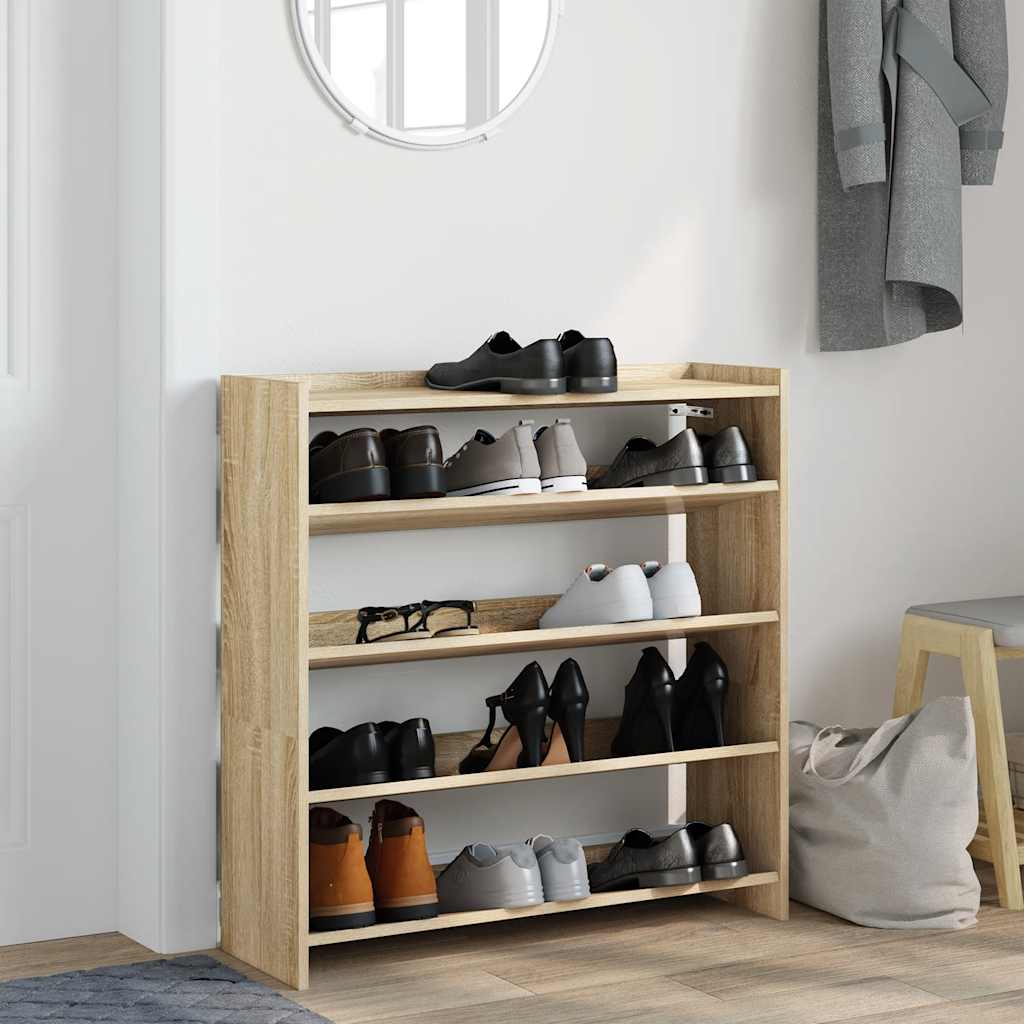 Schoenenrek 80x25x81 cm bewerkt hout sonoma eikenkleurig