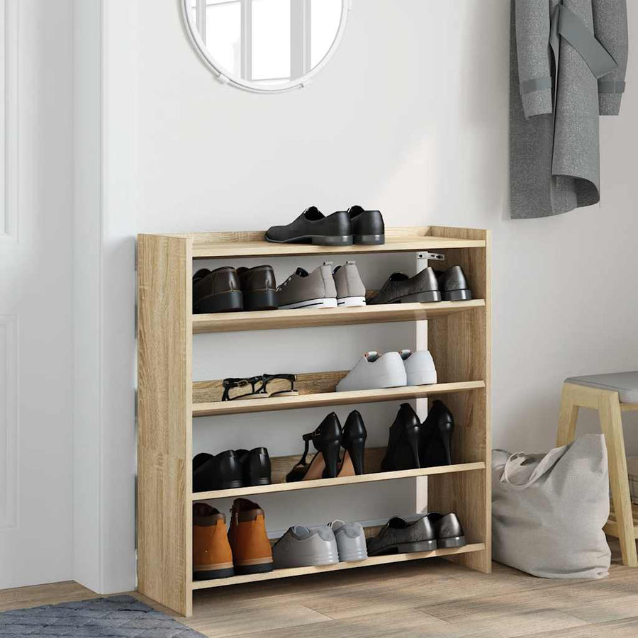 Schoenenrek 80x25x81 cm bewerkt hout sonoma eikenkleurig