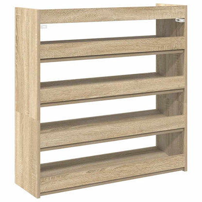 Schoenenrek 80x25x81 cm bewerkt hout sonoma eikenkleurig