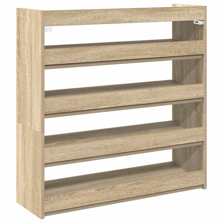 Schoenenrek 80x25x81 cm bewerkt hout sonoma eikenkleurig