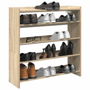 Schoenenrek 80x25x81 cm bewerkt hout sonoma eiken