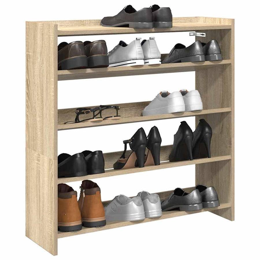 Schoenenrek 80x25x81 cm bewerkt hout sonoma eikenkleurig