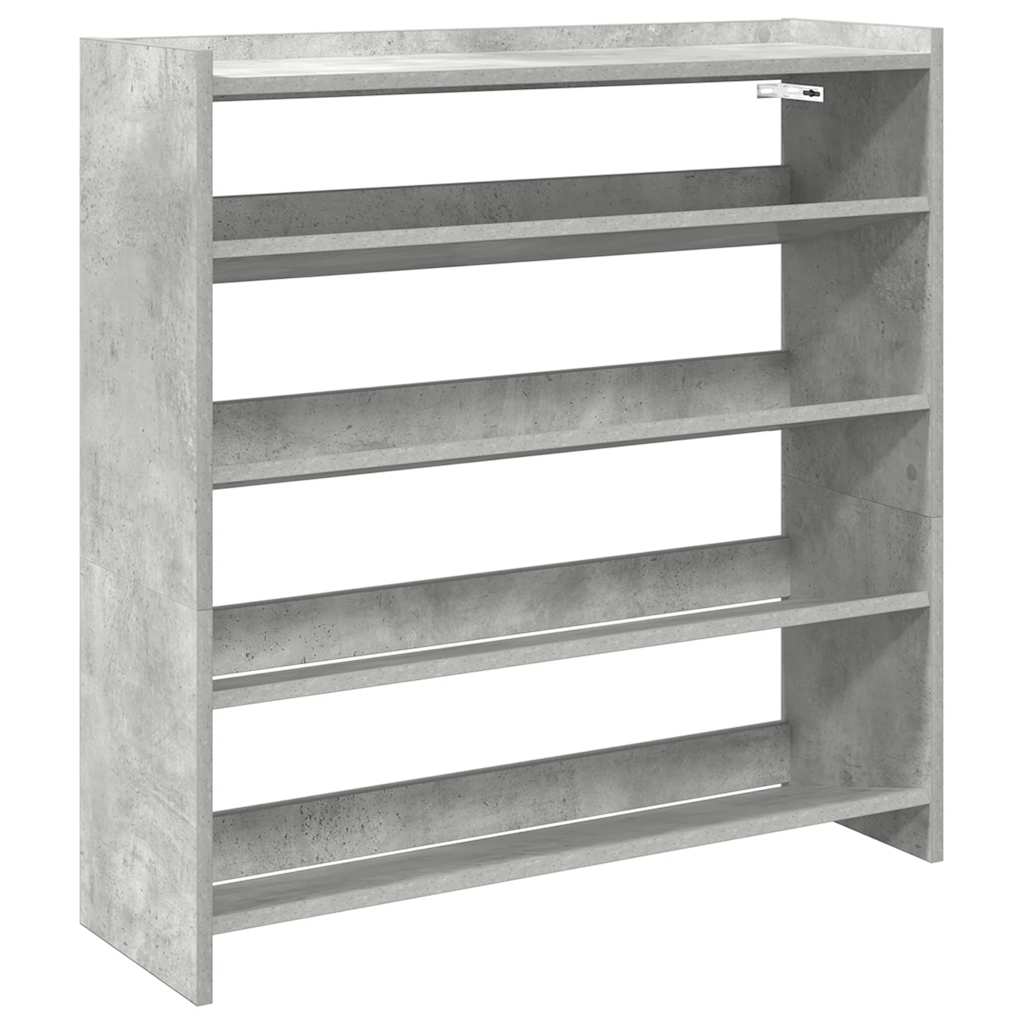 Schoenenrek 80x25x81 cm bewerkt hout betongrijs