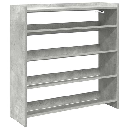 Schoenenrek 80x25x81 cm bewerkt hout betongrijs