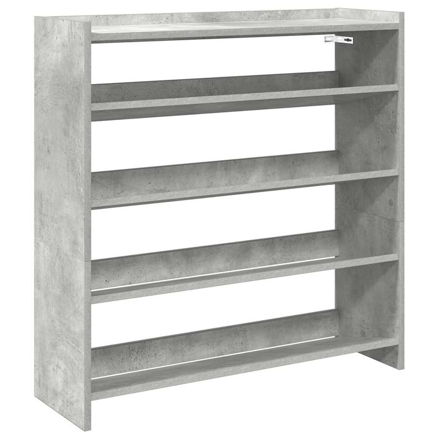 Schoenenrek 80x25x81 cm bewerkt hout betongrijs