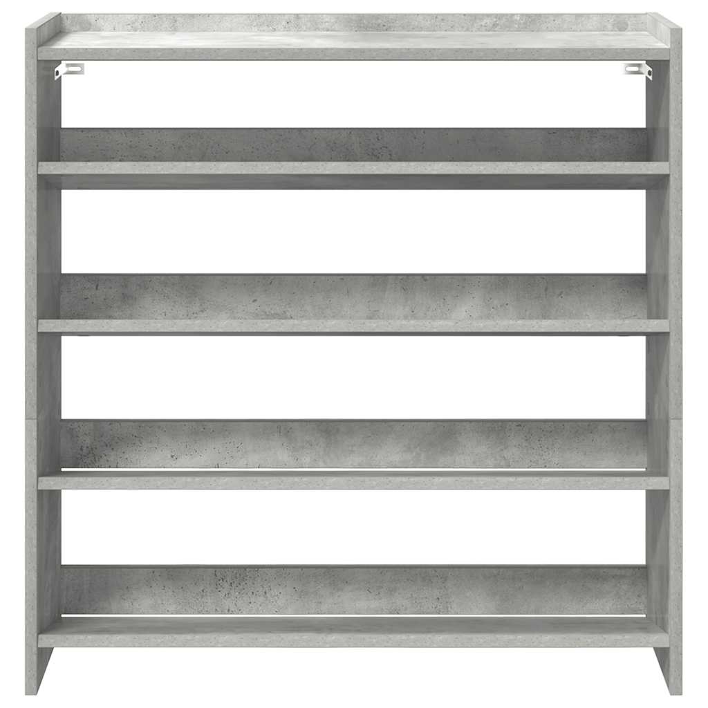 Schoenenrek 80x25x81 cm bewerkt hout betongrijs