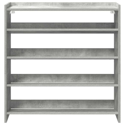 Schoenenrek 80x25x81 cm bewerkt hout betongrijs