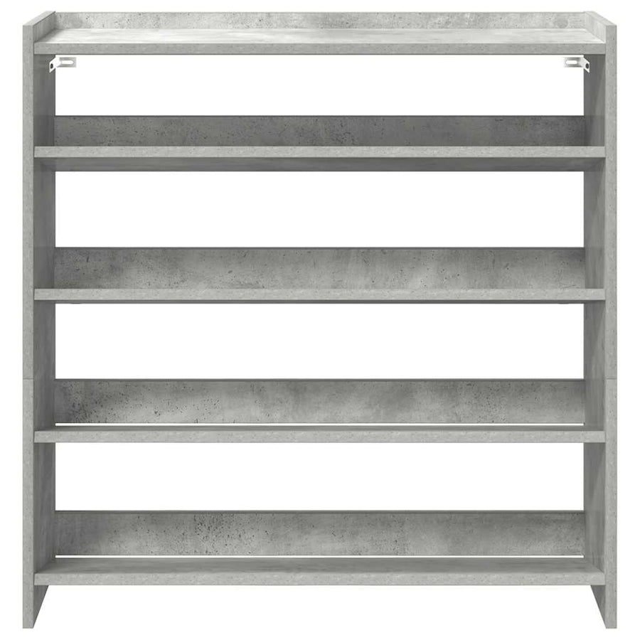 Schoenenrek 80x25x81 cm bewerkt hout betongrijs