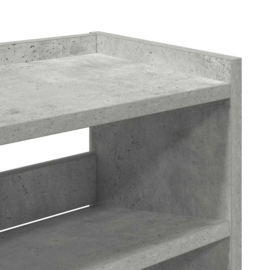 Schoenenrek 80x25x81 cm bewerkt hout betongrijs