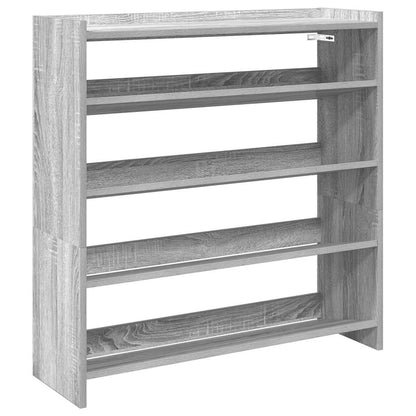 Schoenenrek 80x25x81 cm bewerkt hout grijs sonoma eikenkleur