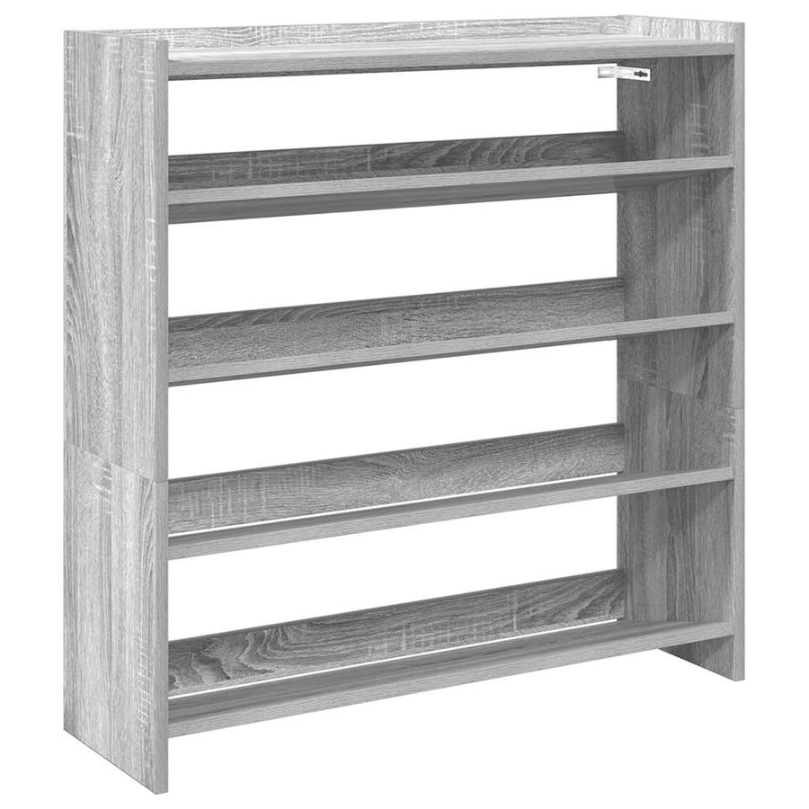 Schoenenrek 80x25x81 cm bewerkt hout grijs sonoma eikenkleur