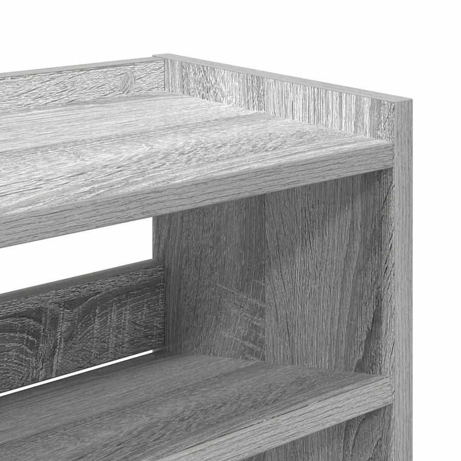 Schoenenrek 80x25x81 cm bewerkt hout grijs sonoma eikenkleur
