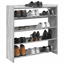 Schoenenrek 80x25x81 cm bewerkt hout grijs sonoma eikenkleur