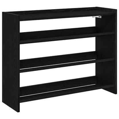 Schoenenrek 80x25x61,5 cm bewerkt hout zwart