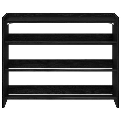 Schoenenrek 80x25x61,5 cm bewerkt hout zwart