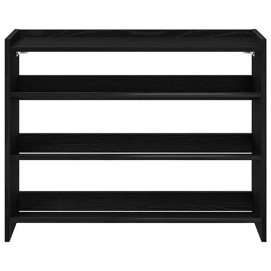 Schoenenrek 80x25x61,5 cm bewerkt hout zwart