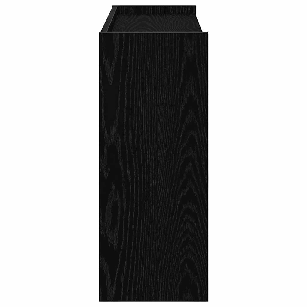 Schoenenrek 80x25x61,5 cm bewerkt hout zwart