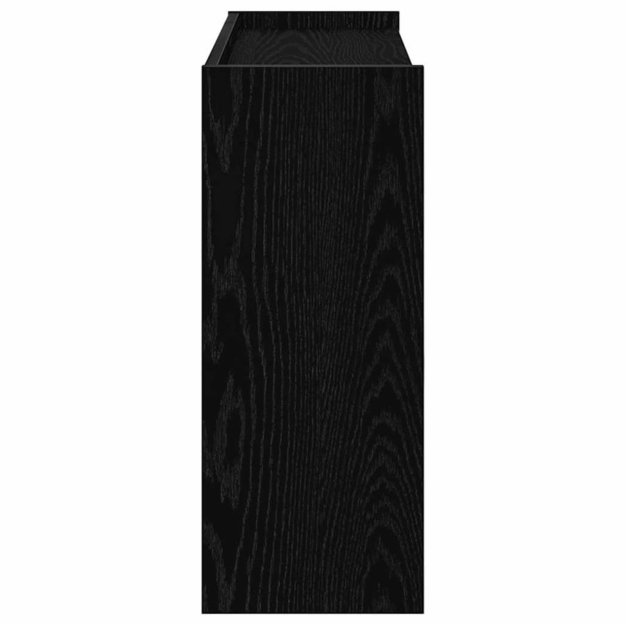 Schoenenrek 80x25x61,5 cm bewerkt hout zwart