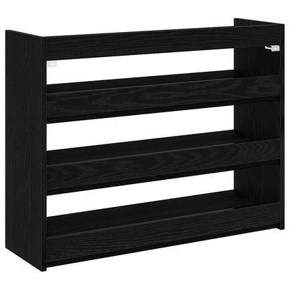 Schoenenrek 80x25x61,5 cm bewerkt hout zwart