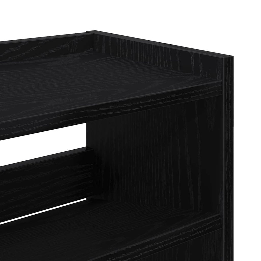 Schoenenrek 80x25x61,5 cm bewerkt hout zwart