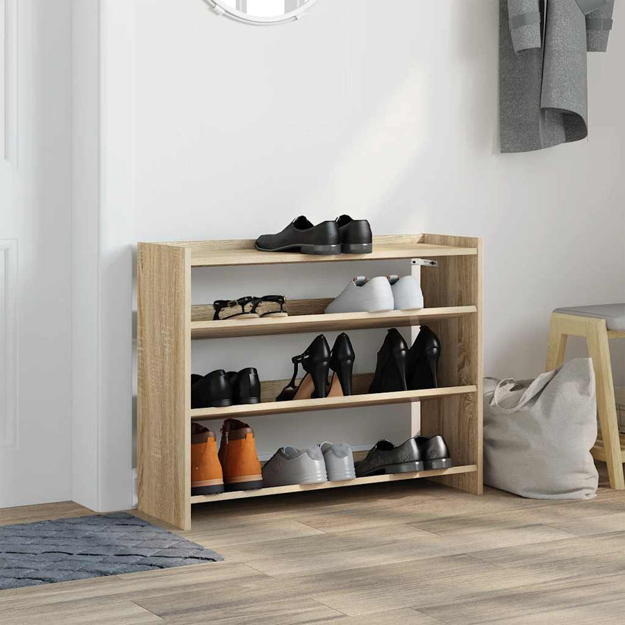 Schoenenrek 80x25x61,5 cm bewerkt hout sonoma eikenkleurig