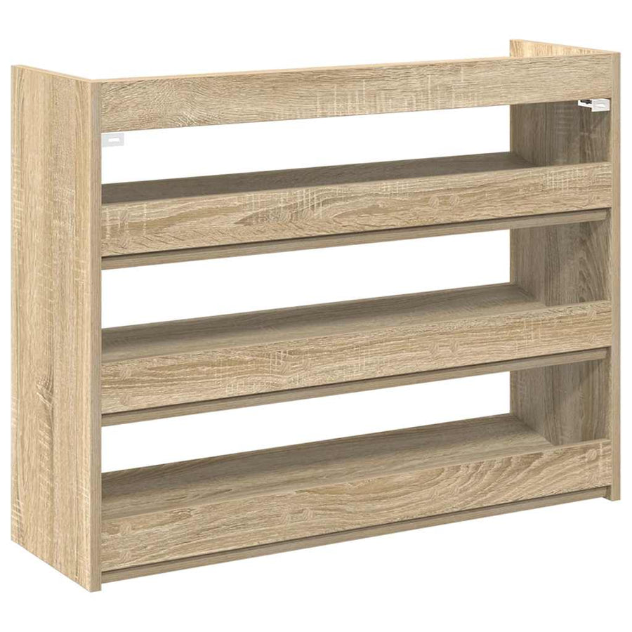 Schoenenrek 80x25x61,5 cm bewerkt hout sonoma eikenkleurig