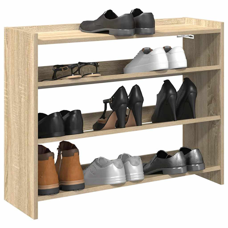 Schoenenrek 80x25x61,5 cm bewerkt hout sonoma eikenkleurig