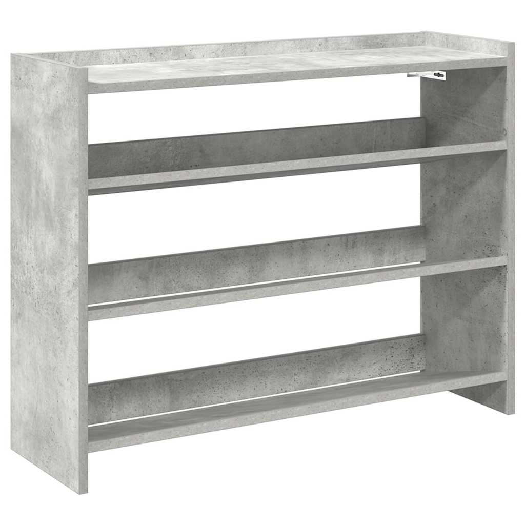 Schoenenrek 80x25x61,5 cm bewerkt hout betongrijs