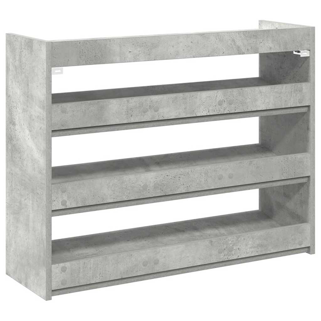 Schoenenrek 80x25x61,5 cm bewerkt hout betongrijs