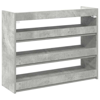 Schoenenrek 80x25x61,5 cm bewerkt hout betongrijs