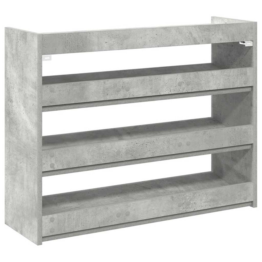 Schoenenrek 80x25x61,5 cm bewerkt hout betongrijs