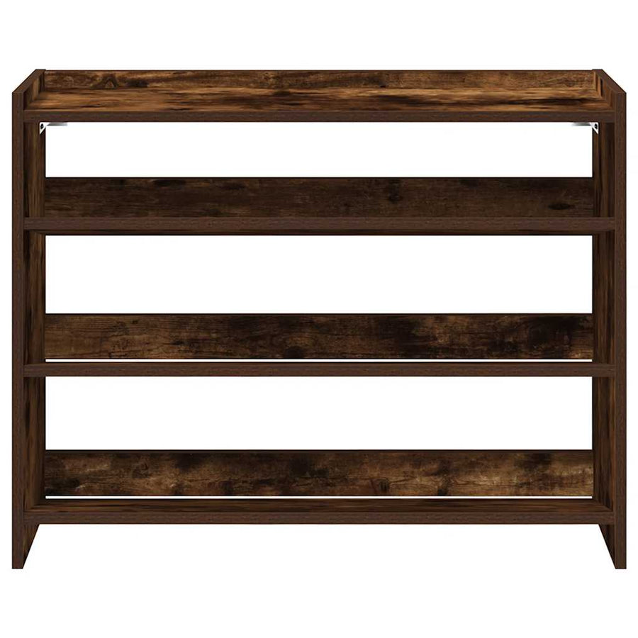 Schoenenrek 80x25x61,5 cm bewerkt hout gerookt eikenkleurig