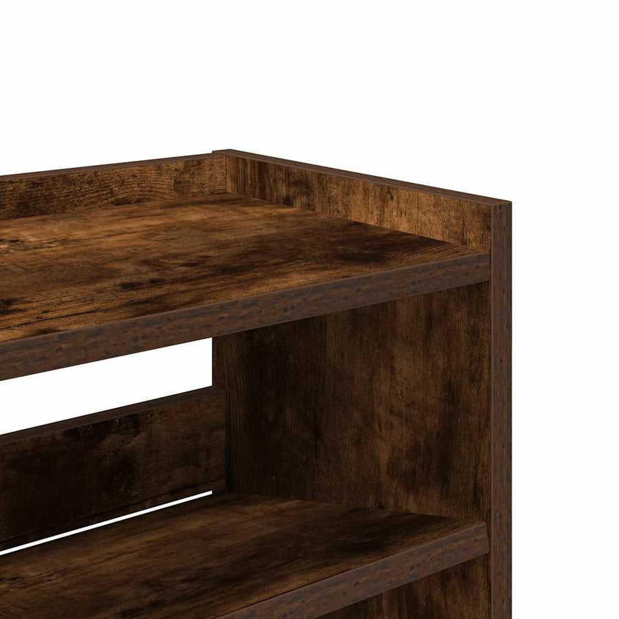 Schoenenrek 80x25x61,5 cm bewerkt hout gerookt eikenkleurig