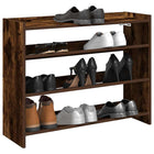 Schoenenrek 80x25x61.5 cm bewerkt hout gerookt eiken