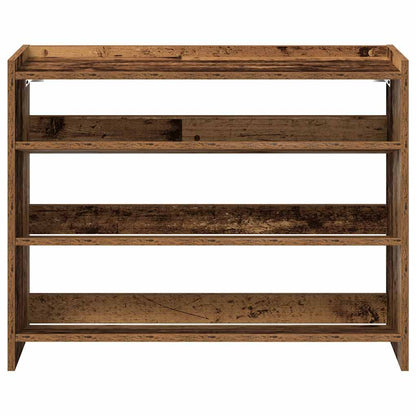 Schoenenrek 80x25x61,5 cm bewerkt hout oud houtkleurig