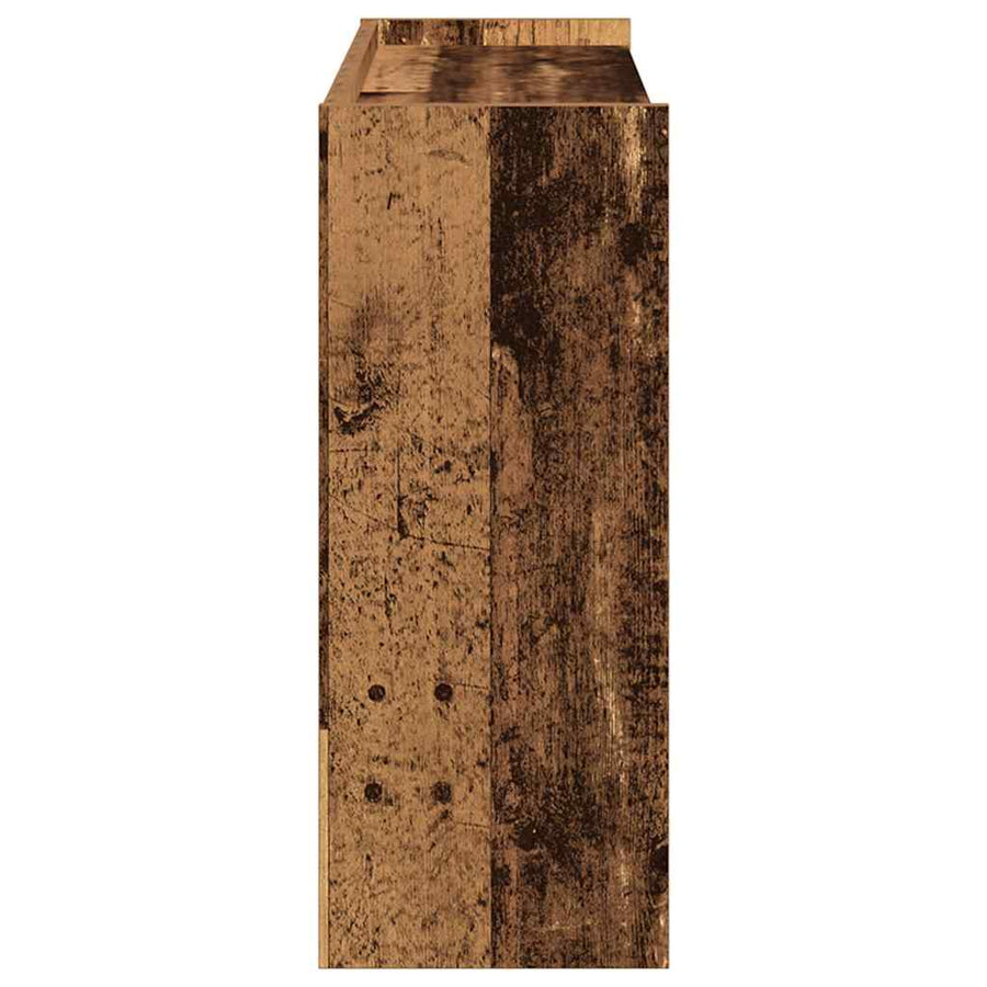 Schoenenrek 80x25x61,5 cm bewerkt hout oud houtkleurig