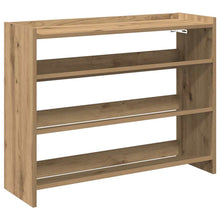 Schoenenrek 80x25x61,5 cm bewerkt hout artisanaal eikenkleur