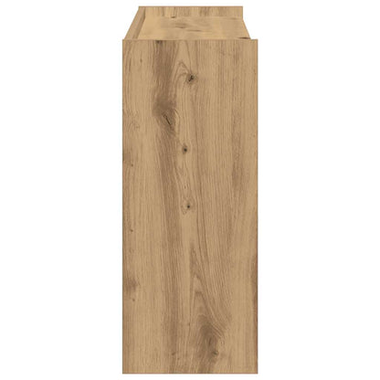Schoenenrek 80x25x61,5 cm bewerkt hout artisanaal eikenkleur