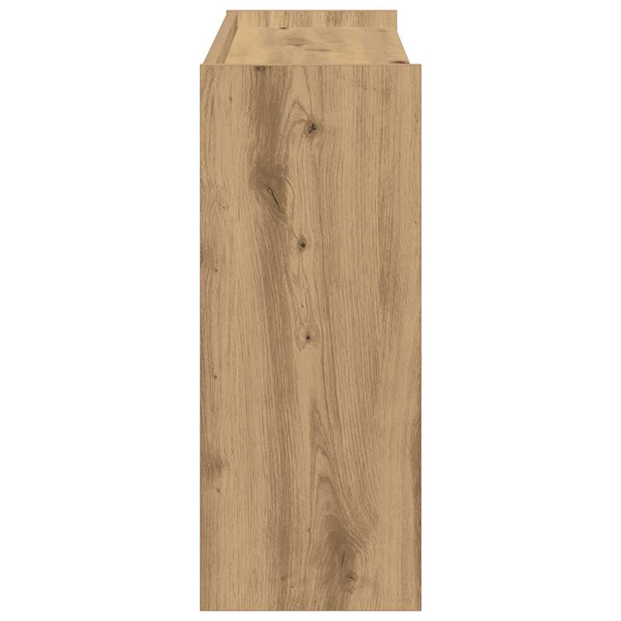 Schoenenrek 80x25x61,5 cm bewerkt hout artisanaal eikenkleur